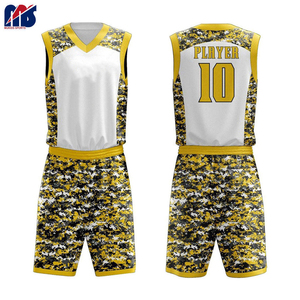 ชุดบาสเก็ตบอลทีมกางเกงขาสั้นผ้าโพลีเอสเตอร์แห้งเร็วชุดบาสเก็ตบอลแบบ100% - Product Image 1