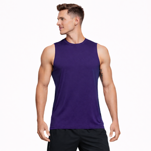 Custom <b>Men</b> Oversized Gym Tank Top | Knitted Cotton Ribbed <b>Vest</b> | Fitness Training Muscle Shirt | OEM Wholesale - Product Image 6