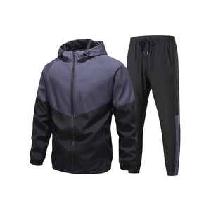 Survêtement d'hiver pour homme avec impression de logo personnalisé, délavé soleil, 100% coton, pantalon de survêtement et sweat à capuche avec motif uni orné de strass 2026 - Product Image 3