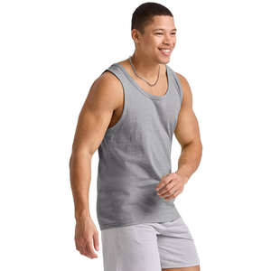 Lightweight Breathable Plus Size Men's Casual Tank <b>Tops</b> 100% Cotton for Jogging Wear - Product Image 5