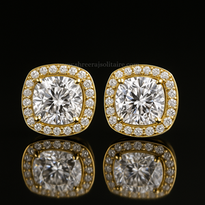 Igi ได้รับการรับรอง2.00 CT ในแล็บปลูกเบาะตัดเพชรต่างหูสำหรับผู้หญิง CVD HPHT PUSH back bridgrial engings - Product Image 2