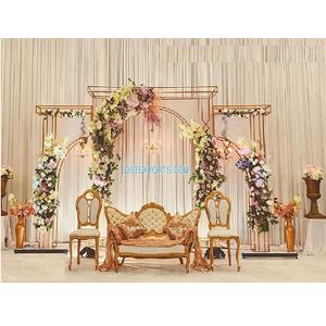 ซุ้มโลหะสำหรับงานแต่งงานที่สวยงามอุปกรณ์ตกแต่งเวทีซุ้มโลหะสำหรับงานแต่งงานของชาวคริสต์แท่นโลหะสำหรับตกแต่งในงานแต่งงานสมัยใหม่ - Product Image 1