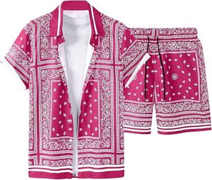 Ensemble de survêtement tendance pour homme avec logo personnalisé, patchwork coloré, manches courtes, sublimation, 2 pièces - Product Image 1