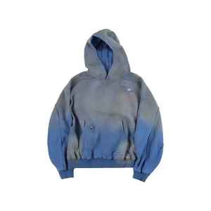 Sudadera con Capucha Cuadrada Estilo Vintage, Lavado Ácido, Desgastada, 100% Algodón, Gruesa, 500 Gsm, Felpa Francesa, Lisa - Product Image 2