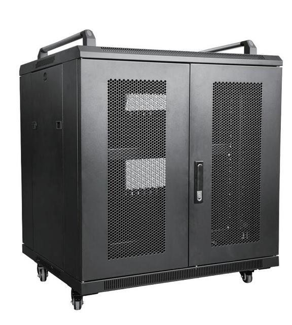 Multi-Device Charging Station 16 Port Charging Cabinet with PDU SPCC Steel Construction CE ROHS Certified for Ipad Laptop Tablet