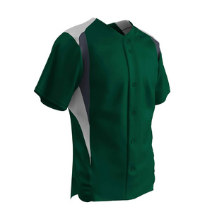 เสื้อเบสบอลแบบเรียบสไตล์ใหม่คุณภาพสูง โพลีเอสเตอร์ 100% แห้งเร็ว ระบายอากาศได้ดี ชุดกีฬา สกรีนโลโก้ทีมได้ สำหรับผู้ชาย - Product Image 2