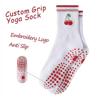 Calcetines de Pilates con Agarre Antideslizante, Calcetines Deportivos para Yoga, Barre y Ejercicio, Calcetines Antideslizantes para Mujer