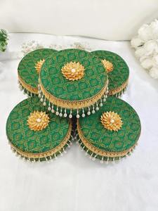 Boîte florale en acier décorative faveur de mariage douce Laddoo boîtes indien traditionnel faveur acier Tiffin conteneur de stockage Eid Party - Product Image 5