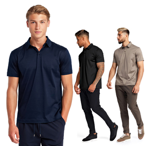 Polos azul oscuro de algodón mercerizado, venta al por mayor, polos con logotipo personalizado, polos para hombre - Product Image 1