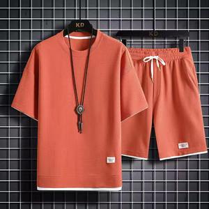 2024 été haute qualité respirant tissu sueur court ensemble nouveau Style imprimé OEM tenue décontracté pour le sport Fitness en gros - Product Image 2