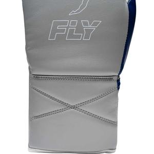 Gants de boxe Fly Super lace Pro X Gris/Bleu spatial Entraînement Combat Gants de boxe Design personnalisé Gants de boxe de compétition Fly - Product Image 6