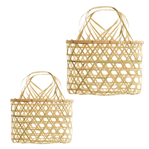 PANIER CADEAU en BAMBOU fait à la main durable pour l'affichage de supermarchés et l'emballage de cadeaux Décoration intérieure Artisanat du Vietnam - Product Image 1