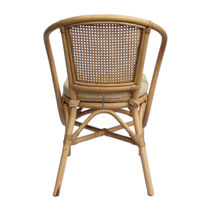 Silla Alvin de Estilo Vintage Natural para Hogar, Hotel, Apartamento, Ratán, Mimbre, para Comedor, Sala de Estar, Muebles - Product Image 4