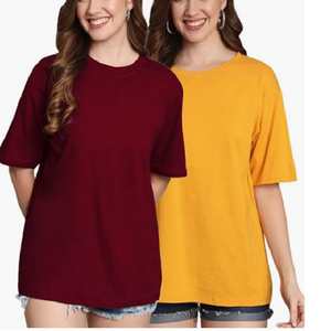 Camiseta holgada de fábrica personalizada con hombros caídos para mujer, Camiseta de algodón con estampado de gran tamaño digital gráfico a la moda para mujer - Product Image 1