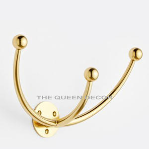 Top vente en acier inoxydable métal or finition Antique support mural vente en gros maison stockage mural - Product Image 1