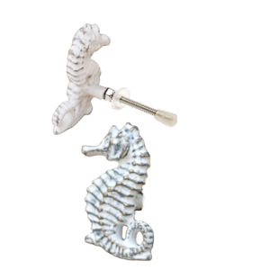 Style industriel Sea Horse en fonte tiroir armoire poignée tire en détresse blanc boutons pour armoire commode pour cuisine chambre - Product Image 2