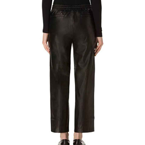 New Arrival Fall Winter Spring Shinny Fashion Streetwear Casual Trousers Wide Leg Pu <b>Leather</b> <b>Pants</b> Women <b>Leather</b> <b>Pants</b> ronpex - Product Image 2