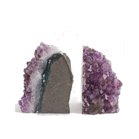 Serre-livres en pierre améthyste géode cristal serre-livres en pierre précieuse agate naturelle guérison chakra pierre grossiste