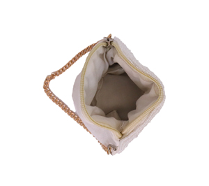 Monederos de calidad premium hechos a mano con cuentas blancas y verde claro, forma redonda, elegante, tamaño pequeño para regalar el Día de San Patricio - Product Image 4