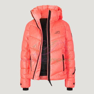 Wholesale High Quality Custom Women's Winter Puffer Jacket Lightweight Hooded Outerwear Full Zip <b>Quilted</b> OEM Service Available - Product Image 5