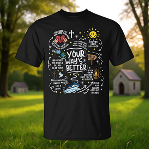 T-Shirt con Citazione Cristiana 'Miglioramento della Fede' con Versetto Biblico di Gesù - Prodotto Promozionale - Product Image 3