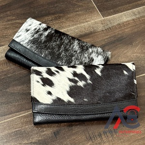 Famous Brand Cowhide <b>Wallets</b> for Women Manufacturer Genuine Leather Credit <b>Card</b> Clutch Fashionable Purse with Magnetic Button - Product Image 1