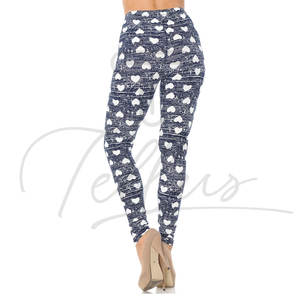 <b>Fashion</b> Style Women's High Waisted Full Length Breathable Spandex/Polyester <b>Leggings</b> Elastic Waist Pockets Print Comfortable - Product Image 6