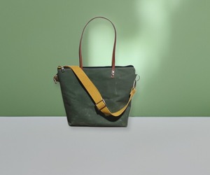 Bolso de mano de cuero de lona encerada hecho a mano duradero, bolso grande y elegante para trabajo, oficina, escuela, viaje, compras, bolso de mano, 2017 - Product Image 2