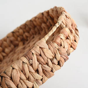 Natural <b>water</b> hyacinth basket trays home <b>storage</b> and organization straw tray <b>container</b> OEM ODM acceptable - Product Image 6