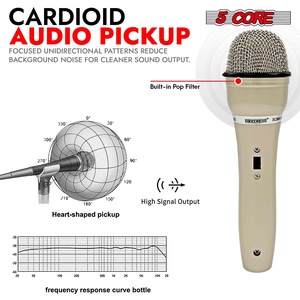 ไมโครโฟน 5Core XLR ไดนามิก ไมค์คาราโอเกะ ไมค์ร้องเพลง ไมค์สตูดิโอ ไมค์แบบมือถือ - Product Image 2
