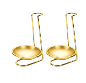 Soporte de latón para cuchara de sopa, utensilios de cocina, utensilio de cocina, herramienta de cocina, soporte de 2 cucharas, espejo pulido de alta calidad - Product Image 6