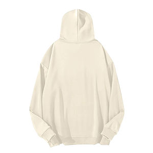 Sudadera con Capucha Extra Grande de Algodón Mezclado para Hombre, Estilo Urbano, Gruesa, Hombros Caídos, Lisa, Personalizable - Product Image 2