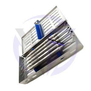 Wenquar Lot de 5 instruments d'élévation des sinus dentaires Plateau en acier Outils de greffe osseuse et de chirurgie implantaire avec points de soudure à poignée solide - Product Image 1