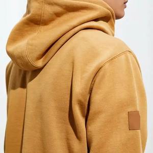 Vente en gros OEM hommes 100% coton sweat à capuche polaire à fermeture éclair motif solide hiver Streetwear Style de rue col brodé - Product Image 3