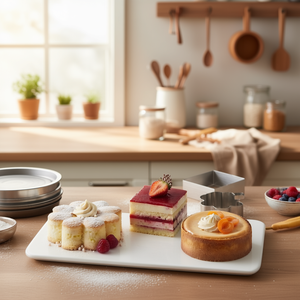 Ensemble de moules à gâteau en forme de fleur de magnolia, 3 pièces, moule à pâtisserie carré et rond - Product Image 3