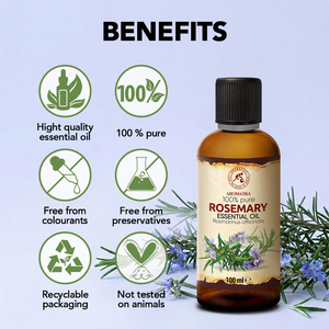 น้ำมันหอมระเหยโรสแมรี่บริสุทธิ์ 100% ยี่ห้อ Aromatika ขนาด 100 มล. สกัดด้วยไอน้ำ กลิ่นหอมสดชื่นจากธรรมชาติ สำหรับอโรมาเธอราพี กลิ่นกัญชาระเหย น้ำมันจากใบแห้ง - Product Image 2