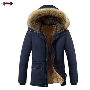2025 Winter Men's Plus Size Puffer <b>Jacket</b> <b>Canvas</b> Stand Collar Front Pocket Custom Color & Design Outdoor - Product Image 4