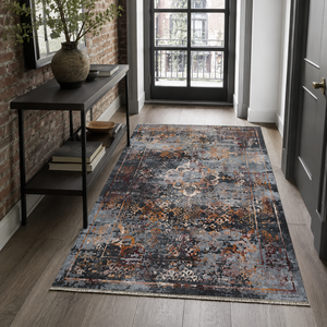 Alfombra Lavable Tradicional Saruk Pewter RW7027 de Rug Weavers, Venta al por Mayor, Chenilla Lavable, 10 Tamaños - Product Image 6