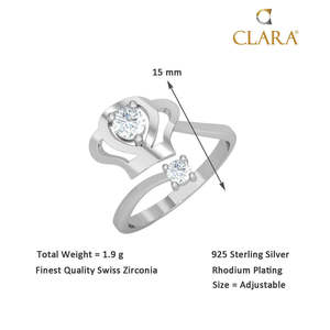 NOVAMART Fine Buy Premium 925 Pure Sterling Silver <b>Rings</b> for Women Geometric Design Diamond Platinum Rhodium Invisible Men's Opt - Product Image 5