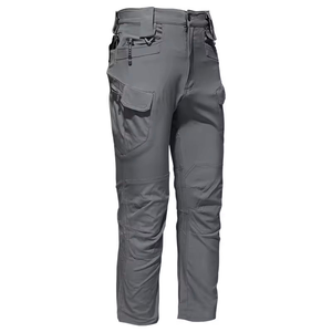 Men's Heavyweight 6-Pocket Breathable <b>Plain</b> Dyed Straight <b>Canvas</b> Cargo Pants 8oz Cotton Drill Loose Fit Drawstring Closure Work - Product Image 4