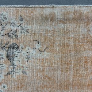 5.6x10.4 ft Rug, Vintage Rug, Turkish <b>Brown</b> <b>Wool</b> Ikat Rug - Product Image 5