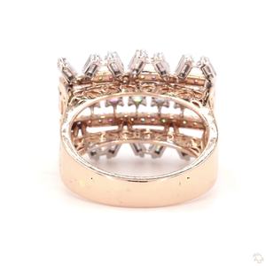 Bague élégante en or et diamants pour femme, design moderne et brillant, bijoux fins, cadeau de mariage ou de fiançailles, design classique - Product Image 1
