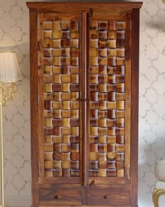 Armario Almirah de madera reciclado moderno de fabricación india, muebles de dormitorio reciclados recuperados para el hogar, para el dormitorio y la sala de estar - Product Image 1