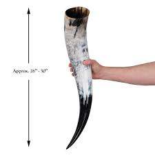 Vente en gros de corne à boire de boeuf finie à la main avec corne à boire Viking naturelle en métal chope à bière tasse à corne à boire Viking abordable - Product Image 6