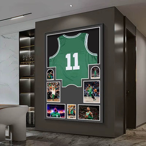 Cadre d'affichage de basket-ball avec étoiles <span class=keywords><strong>Stephen</strong></span>, toile huilée en porcelaine, art mural pour chambre d'enfant garçon, décoration de chevet - Product Image 3