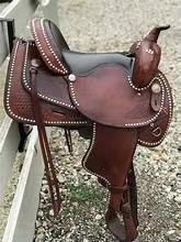 Professional Roping <b>Saddle</b> Western Riders Sturdy Frame Secure Seat Daily Ranch Work High Quality Brass Hardware Genuine Leather - Product Image 2