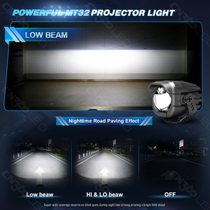 Potente MT32 Kit de 3 pulgadas Sistema de iluminación de <span class=keywords><strong>12V</strong></span> <span class=keywords><strong>Mini</strong></span> <span class=keywords><strong>proyector</strong></span> de haz Alto y Bajo Luces de conducción para motocicleta - Product Image 2