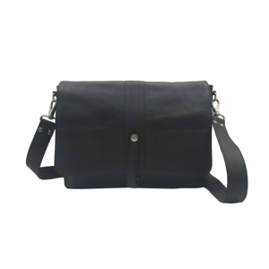 Le sac messager rétro en cuir de vachette naturel souple à fermeture à rabat dégage un charme intemporel alliant durabilité et design classique - Product Image 1