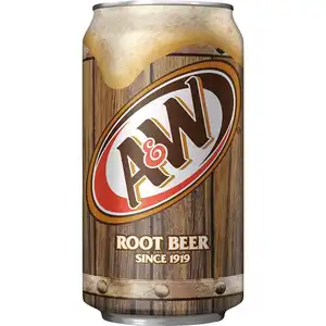 A & W Root Beer atacado, 355ml pode com um sabor refrescante/estoque fresco para entrega global (24 Pack Count)