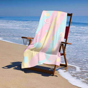 Serviette de plage légère pour les activités de plein air, serviette de plage douce, tissu très absorbant et confortable - Product Image 3